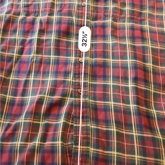 Ralph Lauren Red and Green Plaid Button Down Shirt M - Picture 6 of 8